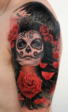 Tatuaggi tattoo Sugar Skull By ALEX DE PASE