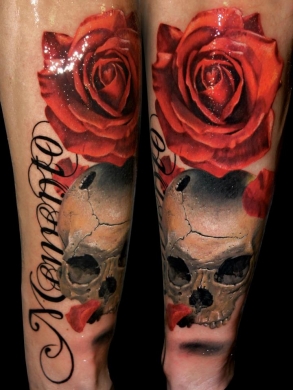 tatuaggio Teschi e Rose by ALEX DE PASE