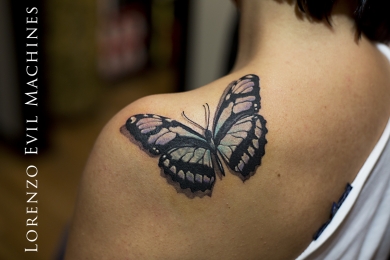 tatuaggio Farfalla realistica