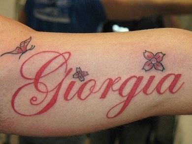 tatuaggio Scritta Nome Giorgia
